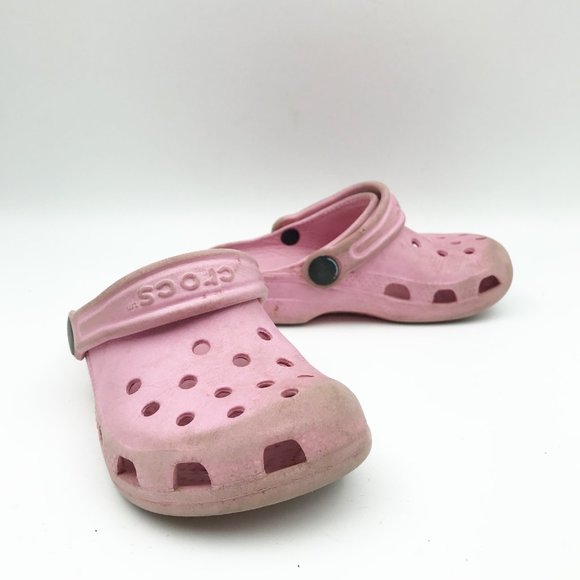 CROCS Other - CROCS Classic Pink Slip On Rubber Clogs Toddler 8 - 9